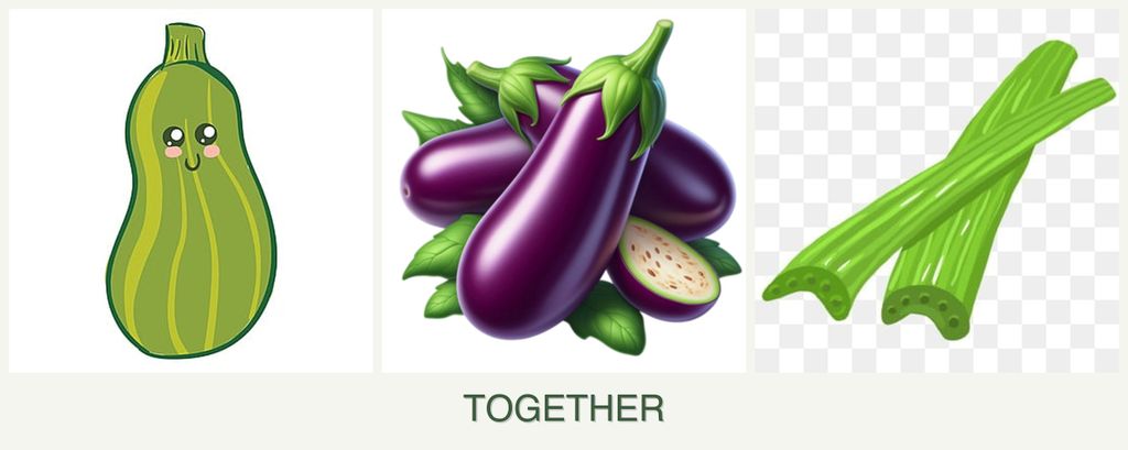 Can you plant zucchini, eggplant and celery together?