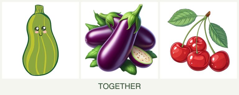 Can you plant zucchini, eggplant and cherries together?