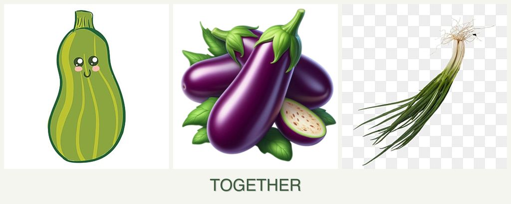 Can you plant zucchini, eggplant and chives together?