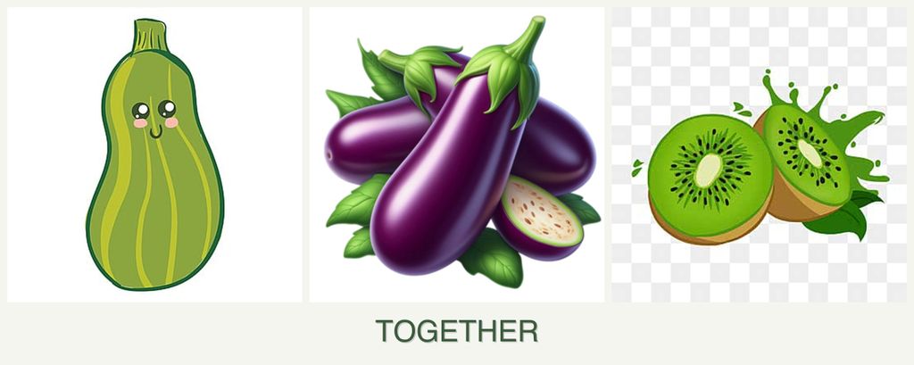Can you plant zucchini, eggplant and kiwi together?