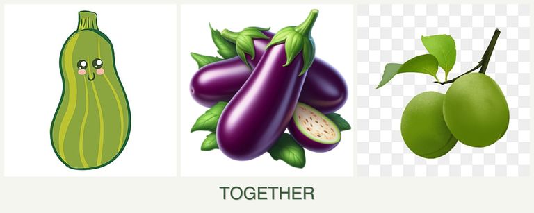 Can you plant zucchini, eggplant and plums together?