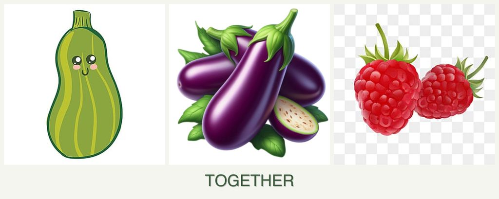 Can you plant zucchini, eggplant and raspberries together?