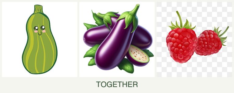Can you plant zucchini, eggplant and raspberries together?