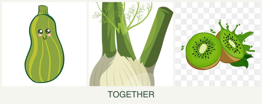 Can you plant zucchini, fennel and kiwi together?