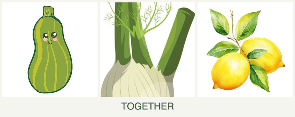 Can you plant zucchini, fennel and lemons together?