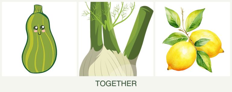 Can you plant zucchini, fennel and lemons together?