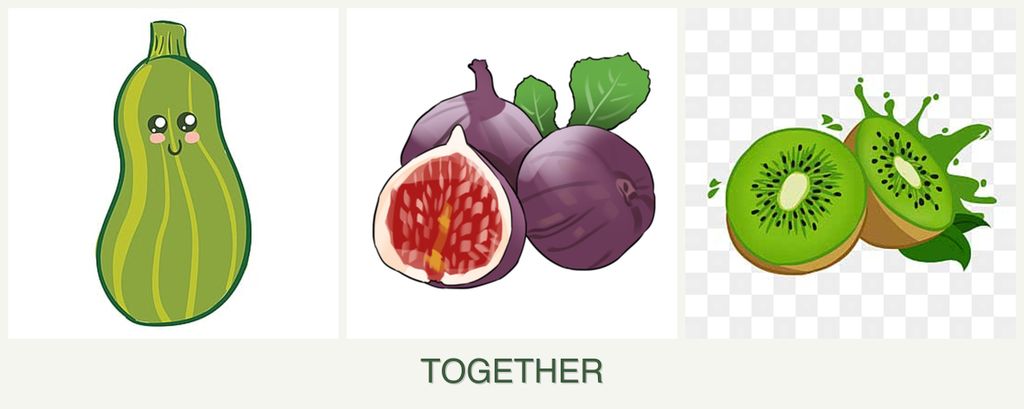 Can you plant zucchini, figs and kiwi together?