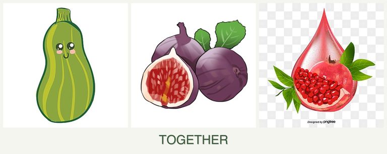 Can you plant zucchini, figs and pomegranates together?