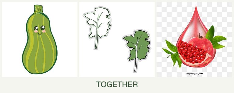 Can you plant zucchini, kale and pomegranates together?