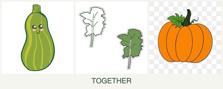 Can you plant zucchini, kale and pumpkin together?