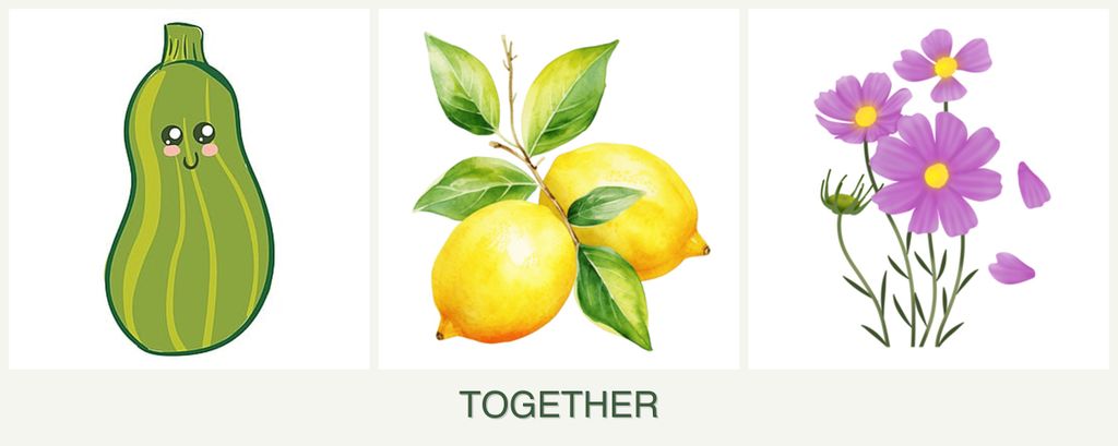 Can you plant zucchini, lemons and cosmos together?