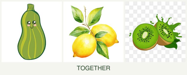 Can you plant zucchini, lemons and kiwi together?
