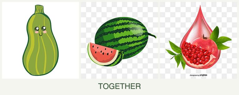 Can you plant zucchini, melons and pomegranates together?