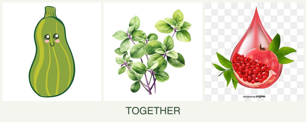 Can you plant zucchini, oregano and pomegranates together?