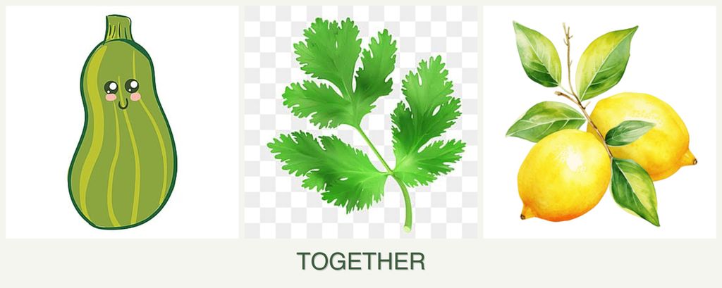 Can you plant zucchini, parsley and lemons together?