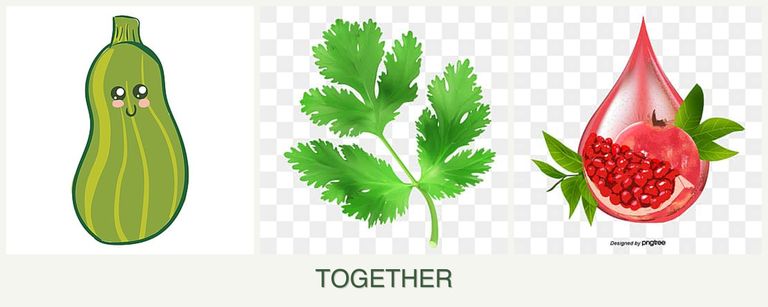 Can you plant zucchini, parsley and pomegranates together?