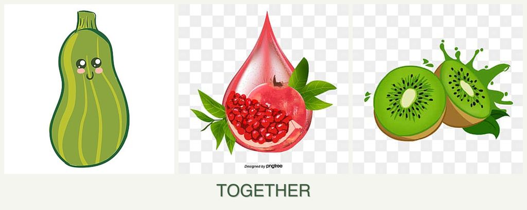 Can you plant zucchini, pomegranates and kiwi together?