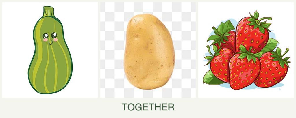 Can you plant zucchini, potatoes and strawberries together?
