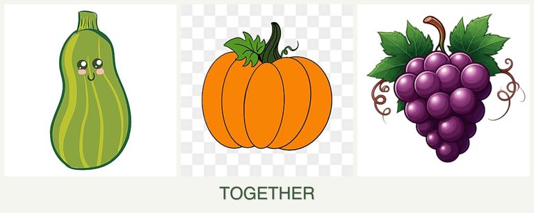 Can you plant zucchini, pumpkin and grapes together?