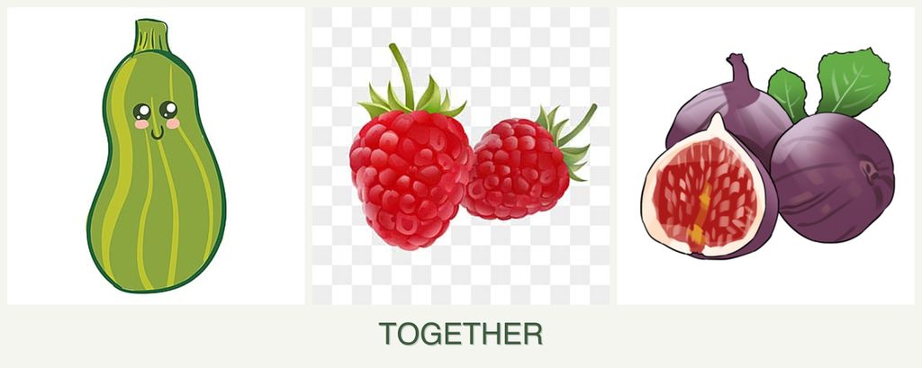 Can you plant zucchini, raspberries and figs together?