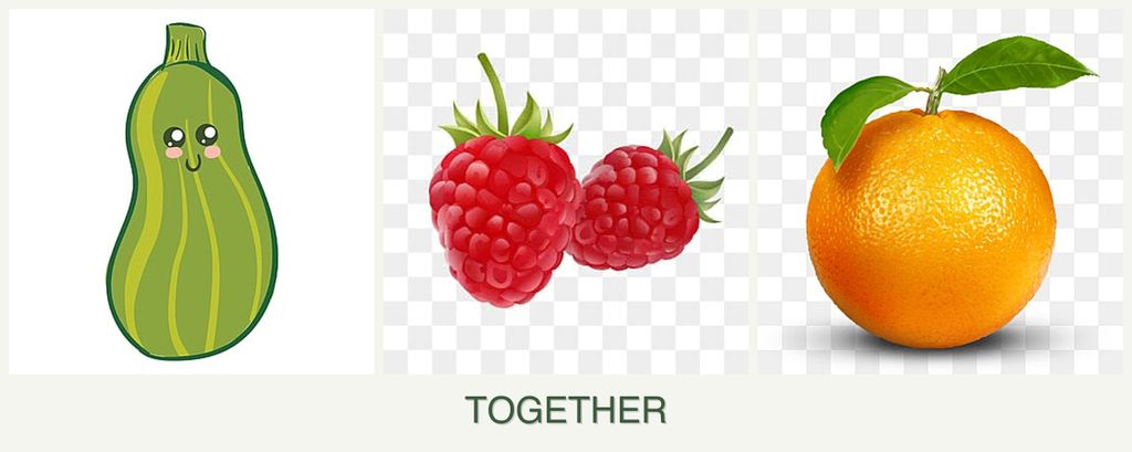 Can you plant zucchini, raspberries and oranges together?