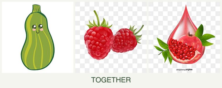 Can you plant zucchini, raspberries and pomegranates together?