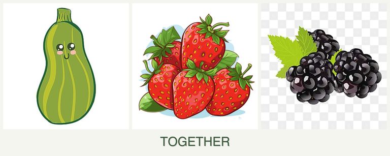 Can you plant zucchini, strawberries and blackberries together?