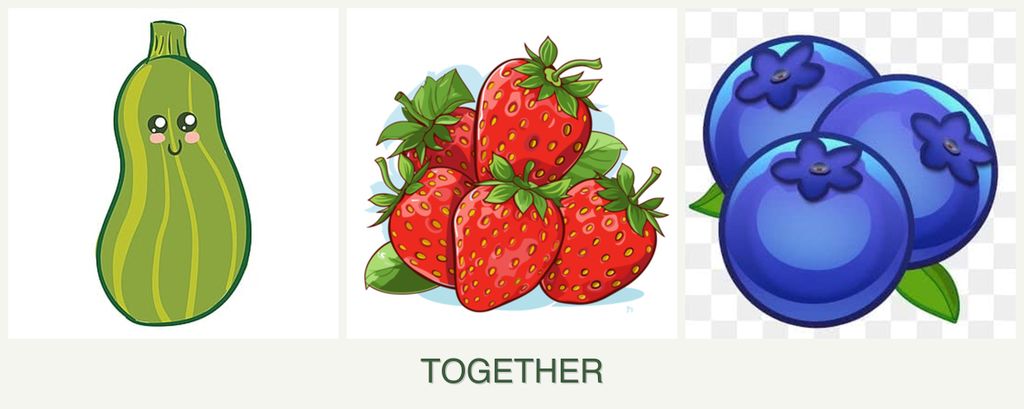 Can you plant zucchini, strawberries and blueberries together?