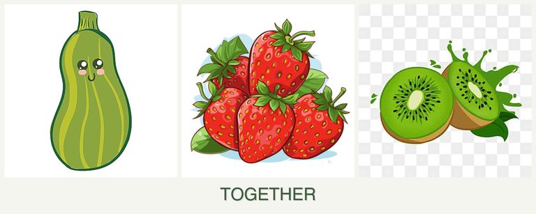 Can you plant zucchini, strawberries and kiwi together?