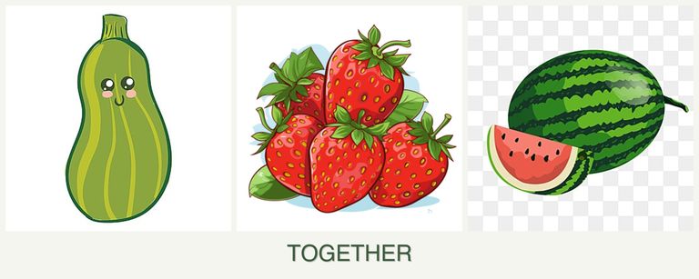 Can you plant zucchini, strawberries and melons together?