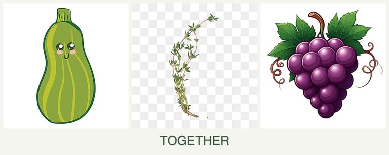 Can you plant zucchini, thyme and grapes together?
