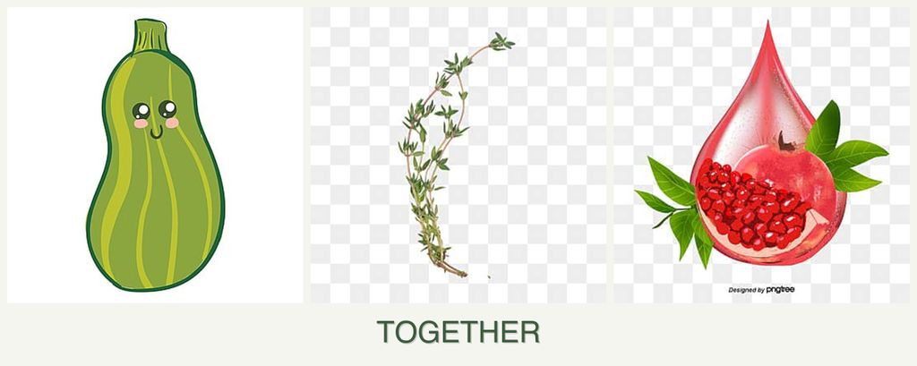 Can you plant zucchini, thyme and pomegranates together?