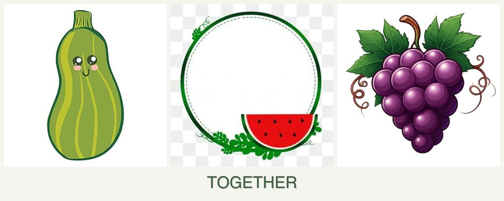 Can you plant zucchini, watermelons and grapes together?