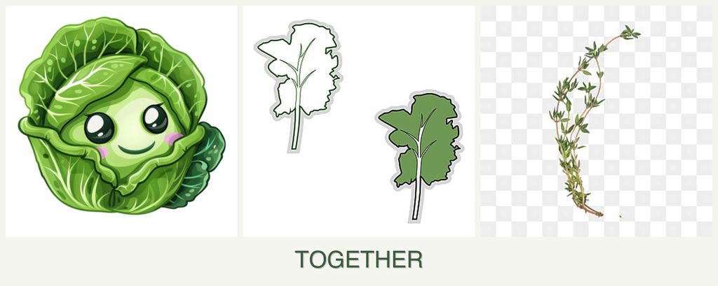 Can you plant cabbage, kale and thyme together?