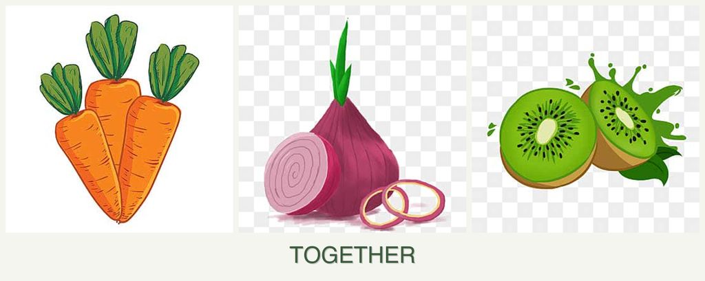 Can you plant carrots, onions and kiwi together?
