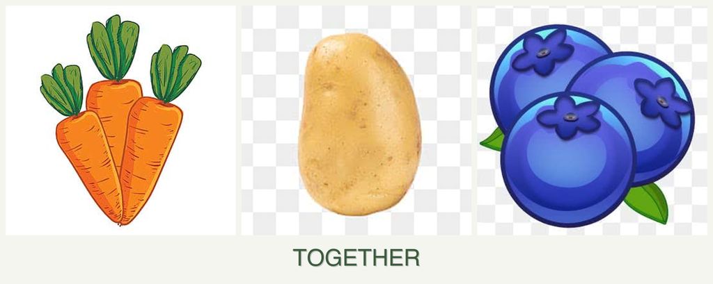 Can you plant carrots, potatoes and blueberries together?