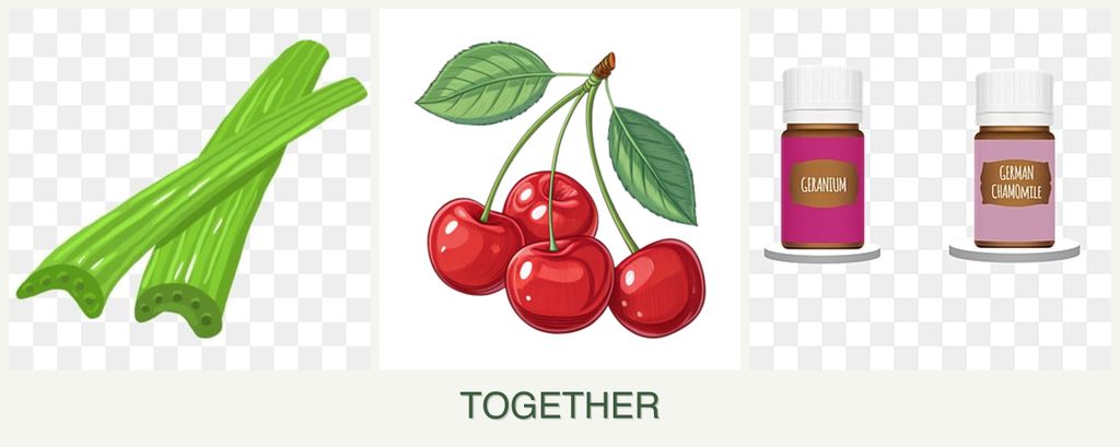 Can you plant celery, cherries and geraniums together?