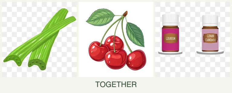 Can you plant celery, cherries and geraniums together?