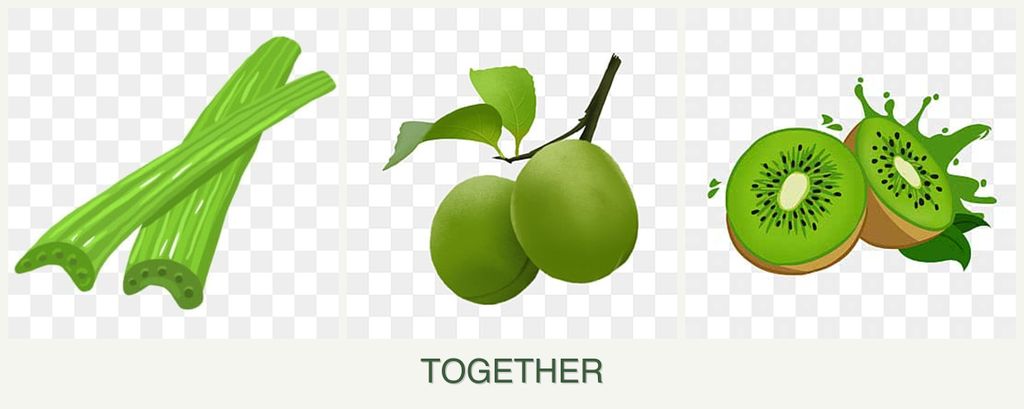 Can you plant celery, plums and kiwi together?