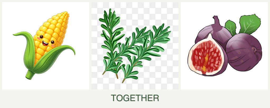 Can you plant corn, rosemary and figs together?